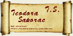 Teodora Šaporac vizit kartica